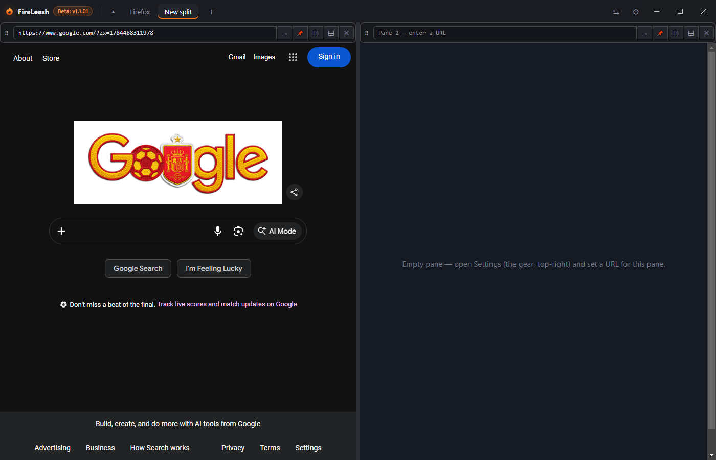 FireLeash running several Firefox windows tiled as panes